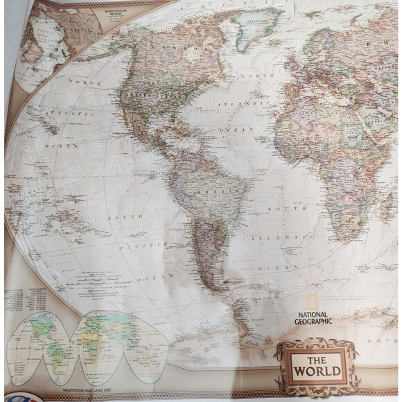 National Geographic The World Wall Map Poster Laminated 36x24 School Educational - Picture 4 of 10